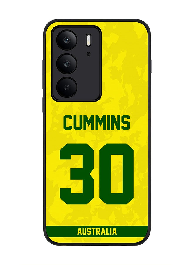 For Realme C75x / C75 4G Case,Slim fit Camera Protection, Shockproof Thin Phone cover  - Australia Pat Cummins, Jersey No 30
